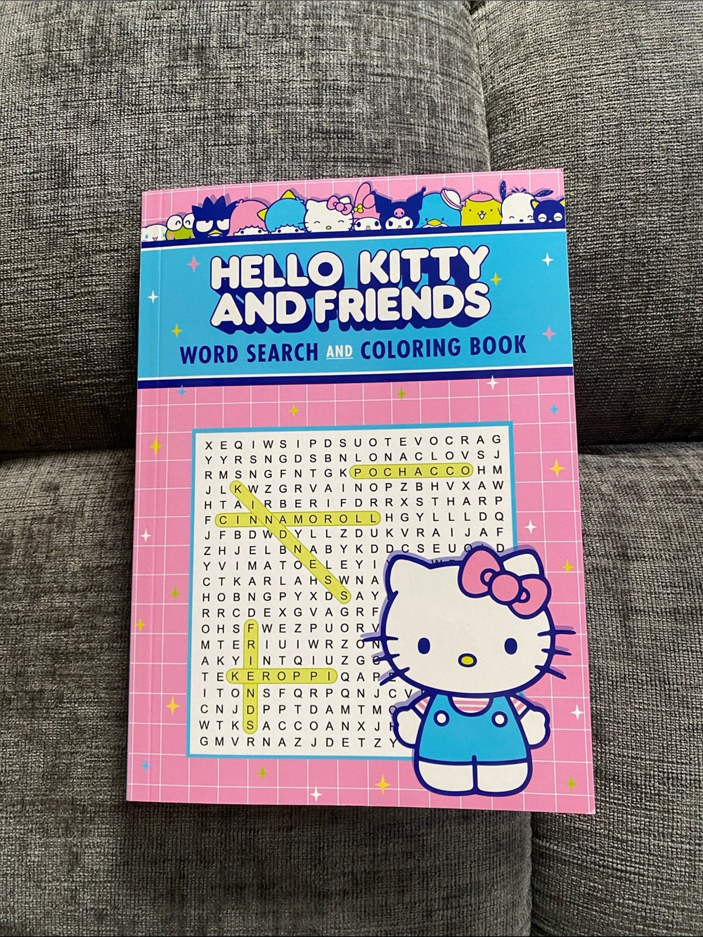 Sanrio Hello Kitty and Friends Pink & Blue Word Search Coloring Book